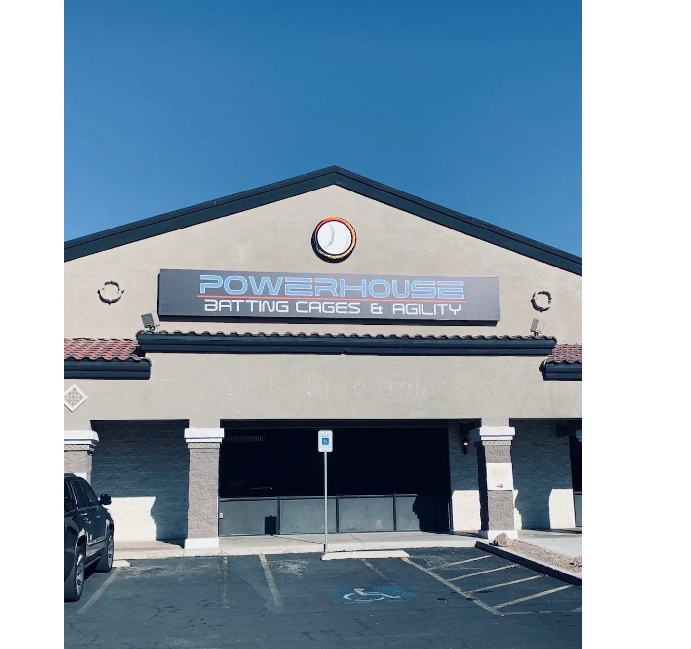 Powerhouse Batting Cages storefront at 4482 N Rancho Dr, Las Vegas